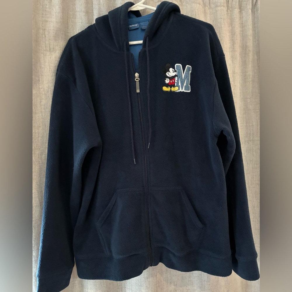 Disney Mickey Mouse Fleece hoodie jacket- full zip with pockets - Extra Large